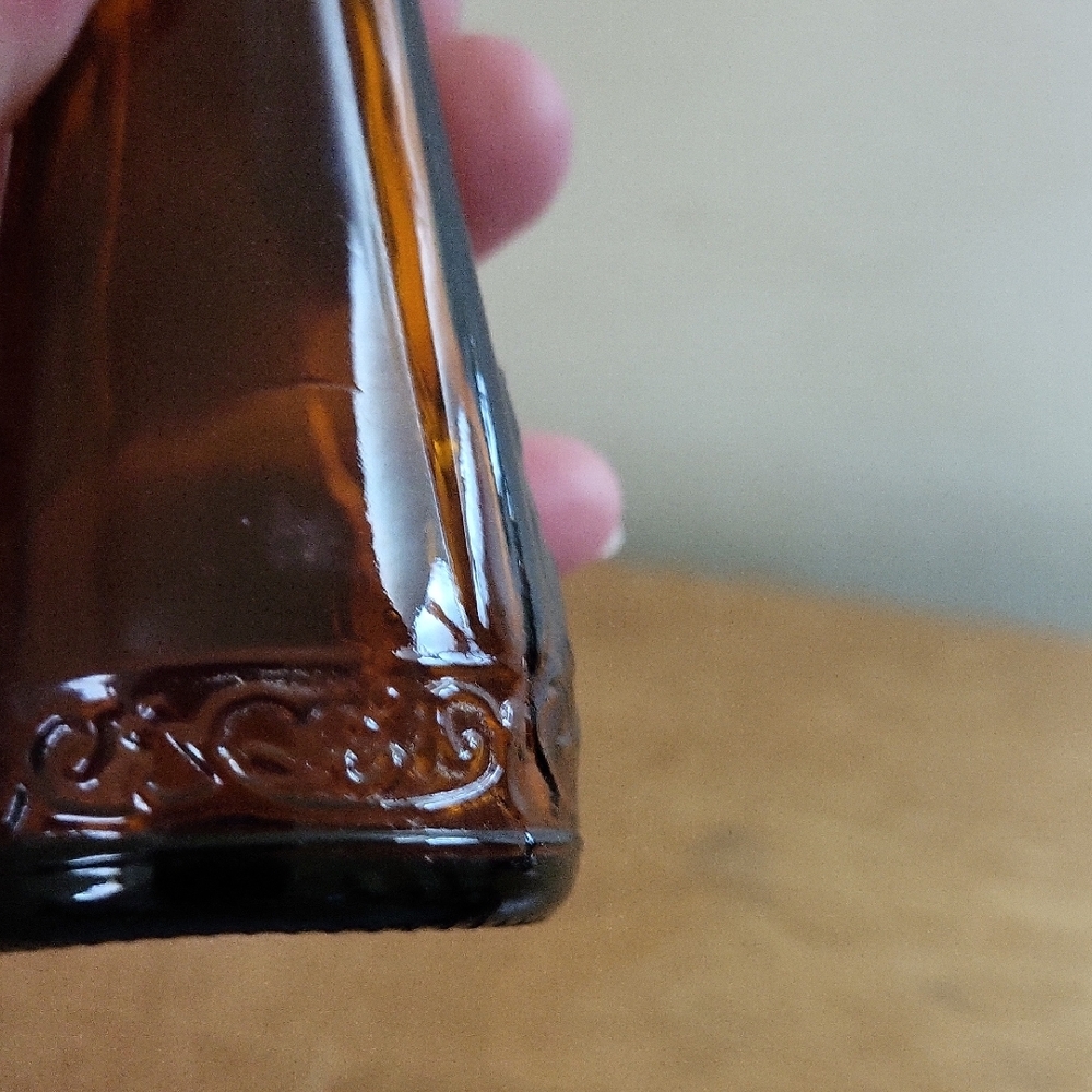 Mrs Butterworth mini syrup Amber Glass Bottle with Metal Cap - Vintage - Picture 9 of 12